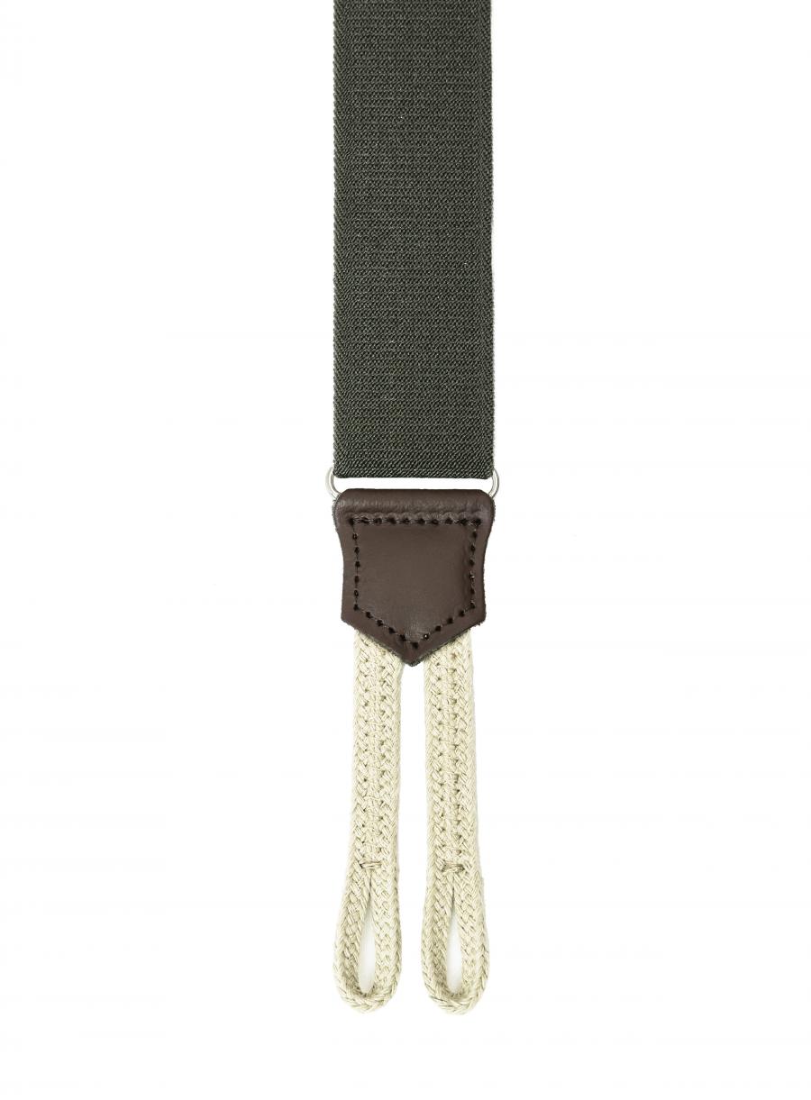 Bretelles pattes tressées - Hercule 35mm - 120cm - Kaki