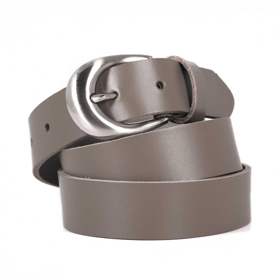 Ceinture Femme cuir - 30mm - Gris
